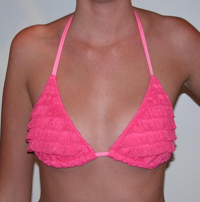 Sunflower - Long Ruffle Tri Top - Watermelon