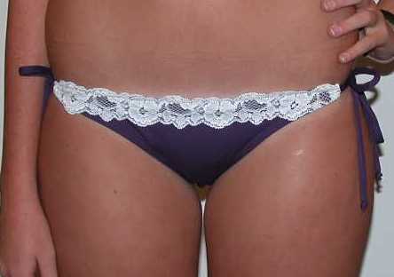Sunflower Eggplant EURO TIE White Lace bottom