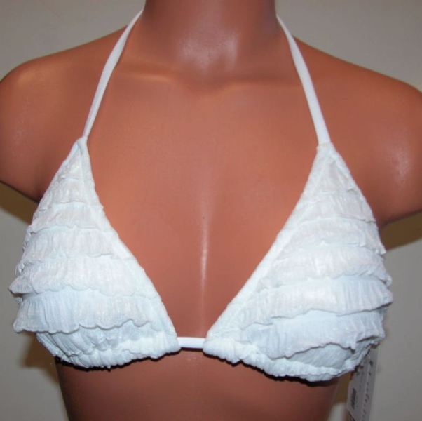Sunflower - White Long Triangle Ruffle