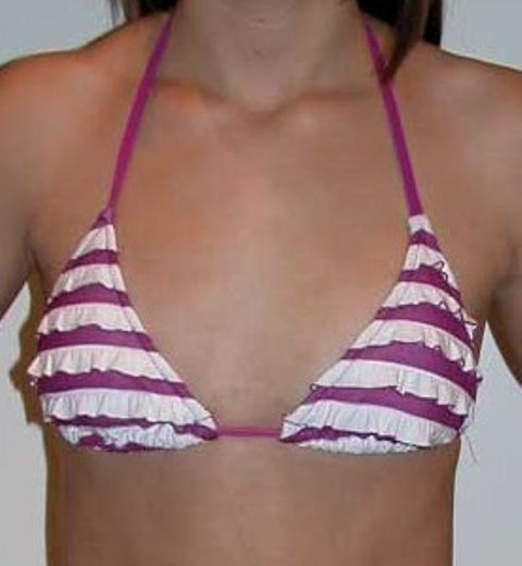 Sunflower - Long Triangle Lavender w/White Ruffle