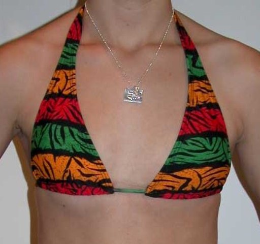 Cover Style - Rasta Zebra Halter Top